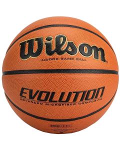 Wilson Evolution Indoor Game Ball WTB0586XBEMEA unisex piłki do koszykówki, Pomarańczowe 001