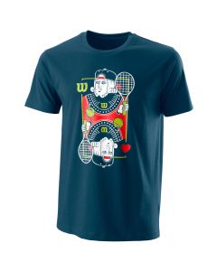 Wilson King Tech Tee WRA790301 męskie t-shirty, Niebieskie 001