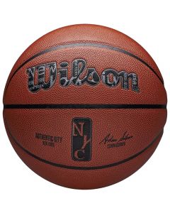 Wilson NBA Authentic City New York Ball WZ2016001XB unisex piłki do koszykówki, Pomarańczowe 001