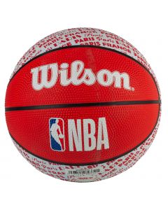 Wilson NBA City Paris Mini Ball WZ4033001XB unisex piłki do koszykówki, Czerwone 001