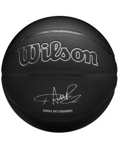 Wilson NBA Player Evergreen Bskt Giannis WZ4026701XB unisex piłki do koszykówki, Czarne 001