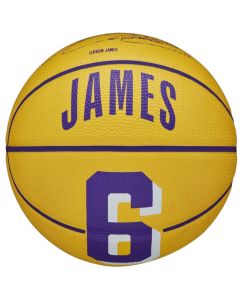 Wilson NBA Player Icon LeBron James Mini Ball WZ4007201XB unisex piłki do koszykówki, Żółte 001