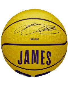 Wilson NBA Player Icon LeBron James Mini Ball WZ4027701XB unisex piłki do koszykówki, Żółte 001