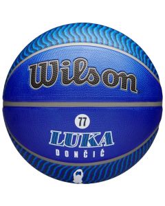 Wilson NBA Player Icon Luka Doncic Outdoor Ball WZ4006401XB unisex piłki do koszykówki, Niebieskie 001