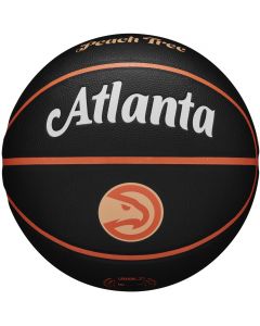 Wilson NBA Team City Collector Atlanta Hawks Ball WZ4016401ID unisex piłki do koszykówki, Czarne 001