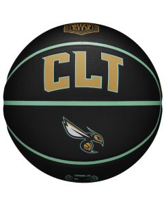 Wilson NBA Team City Collector Charlotte Hornets Ball WZ4016404ID unisex piłki do koszykówki, Czarne 001