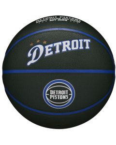 Wilson NBA Team City Collector Detroit Pistons Ball WZ4016409ID unisex piłki do koszykówki, Czarne 001