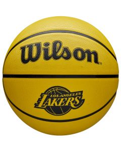 Wilson NBA Team Tribute Solid Los Angeles Lakers Ball WZ4025414XB unisex piłki do koszykówki, Żółte 001