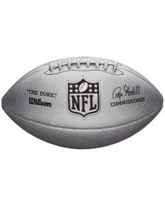 Wilson NFL Duke Metallic Edition Ball WTF1827XB unisex piłki do futbolu amerykańskiego, Srebrne 001