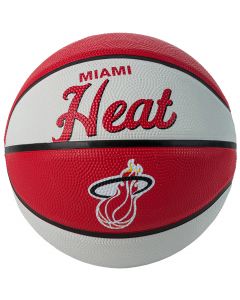 Wilson Team Retro Miami Heat Mini Ball WTB3200XBMIA unisex piłki do koszykówki, Czerwone 001