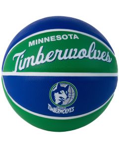 Wilson Team Retro Minnesota Timberwolves Mini Ball WTB3200XBMIN unisex piłki do koszykówki, Niebieskie 001